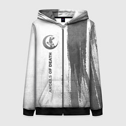 Толстовка на молнии женская Angels of Death - white gradient по-вертикали, цвет: 3D-черный