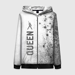 Толстовка на молнии женская Queen - white gradient по-вертикали, цвет: 3D-черный