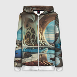 Женская толстовка на молнии Современная пещера