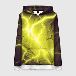 Женская толстовка на молнии Color yellow black