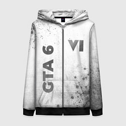 Женская толстовка на молнии GTA 6 - white gradient вертикально