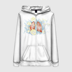 Толстовка на молнии женская Легкое дыхание, цвет: 3D-белый