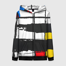 Женская толстовка на молнии В стиле пита мондриана