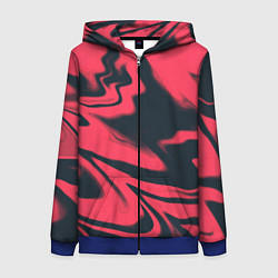 Женская толстовка на молнии Color black red