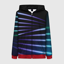 Женская толстовка на молнии Color black blue