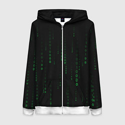 Женская толстовка на молнии Color black green