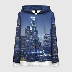 Толстовка на молнии женская City, цвет: 3D-белый