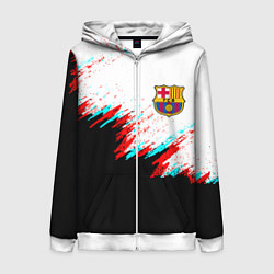 Женская толстовка на молнии Barcelona глитч краски