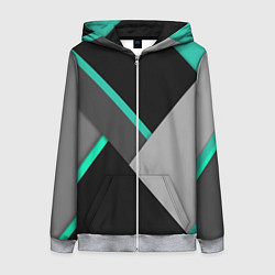 Толстовка на молнии женская Multicoloured, цвет: 3D-меланж