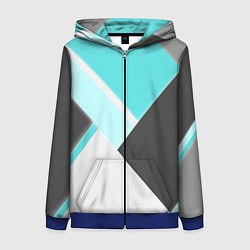 Женская толстовка на молнии Color black blue