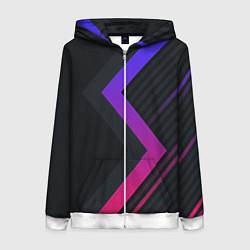 Женская толстовка на молнии Color black line