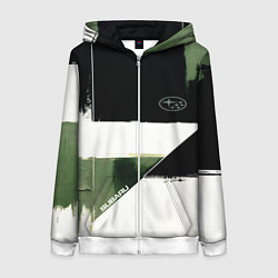 Женская толстовка на молнии Subaru эмблема