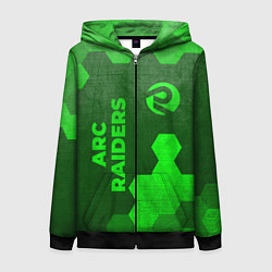 Женская толстовка на молнии ARC Raiders - green gradient вертикально