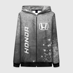 Женская толстовка на молнии Honda - grey gradient вертикально