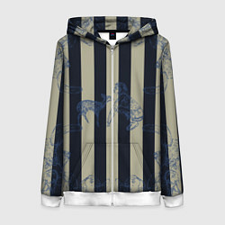 Женская толстовка на молнии Чёрные полосы