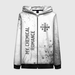 Толстовка на молнии женская My Chemical Romance - white gradient вертикально, цвет: 3D-черный