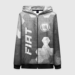 Толстовка на молнии женская Fiat - grey gradient вертикально, цвет: 3D-черный