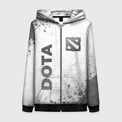 Толстовка на молнии женская Dota - white gradient вертикально, цвет: 3D-черный