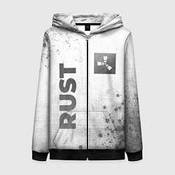 Толстовка на молнии женская Rust - white gradient вертикально, цвет: 3D-черный