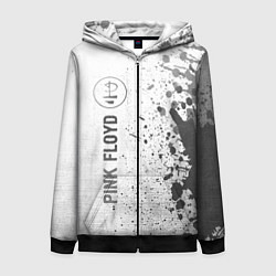 Толстовка на молнии женская Pink Floyd - white gradient по-вертикали, цвет: 3D-черный