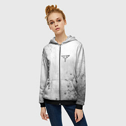 Толстовка на молнии женская The Last Of Us - white gradient вертикально, цвет: 3D-черный — фото 2