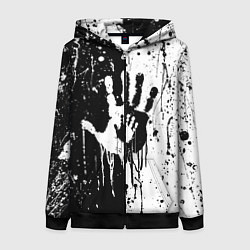 Толстовка на молнии женская Антиматерия подтеки, цвет: 3D-черный