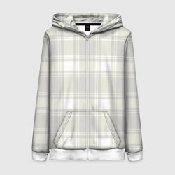 Толстовка на молнии женская Checked white completely, цвет: 3D-белый