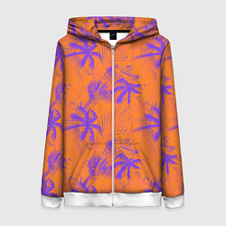 Женская толстовка на молнии Palm orange