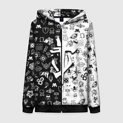 Женская толстовка на молнии Doom ачивки паттерн