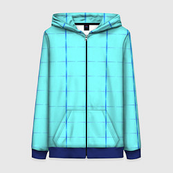 Толстовка на молнии женская Сolor blue line, цвет: 3D-синий