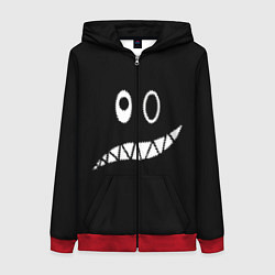 Толстовка на молнии женская Двойная эмоция, цвет: 3D-красный