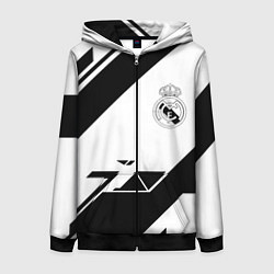 Толстовка на молнии женская Real Madrid geometry, цвет: 3D-черный