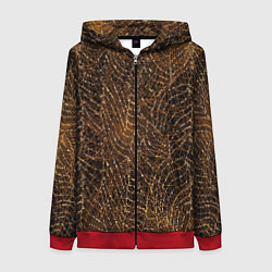 Женская толстовка на молнии Золотая сеть