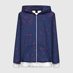 Женская толстовка на молнии Color red squares