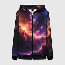 Женская толстовка на молнии Фантастические космические туманы