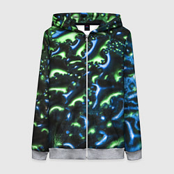 Женская толстовка на молнии Абстракция капли воды