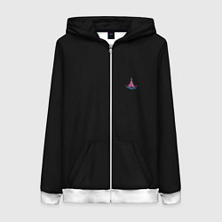 Толстовка на молнии женская New year eve in the forest, цвет: 3D-белый