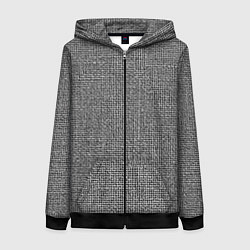 Женская толстовка на молнии Серый имитация грубой ткани