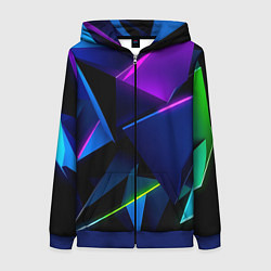 Женская толстовка на молнии Neon geometric