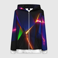 Женская толстовка на молнии Neon colored geometric