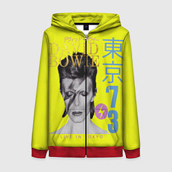 Толстовка на молнии женская David Bowie 1973, цвет: 3D-красный