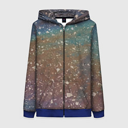 Женская толстовка на молнии Мокрый маслянный асфальт