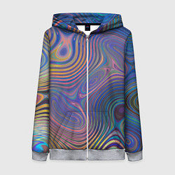 Женская толстовка на молнии Абстрактная рябь
