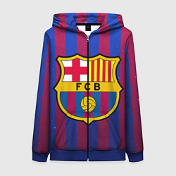 Толстовка на молнии женская Barcelona, цвет: 3D-синий