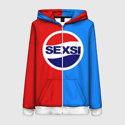 Толстовка на молнии женская Sexsi Pepsi, цвет: 3D-белый