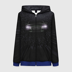 Толстовка на молнии женская Audi, цвет: 3D-синий