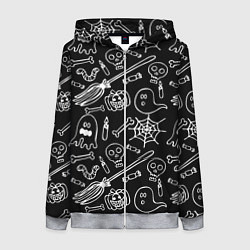 Толстовка на молнии женская Призрачный арт, цвет: 3D-меланж