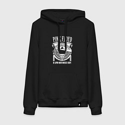 Толстовка-худи хлопковая женская Pink Floyd, цвет: черный