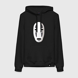 Толстовка-худи хлопковая женская Безликий Бог Каонаси, цвет: черный