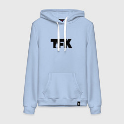 Толстовка-худи хлопковая женская TFK: Black Logo, цвет: мягкое небо